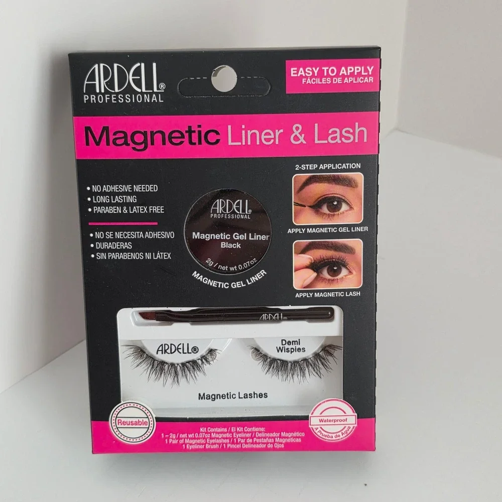 Ardell Professional Magnetic Liner & Lash Kit Demi Wispies Black Gel 36851